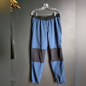 The North Face Womens Blue Black Nylon Track Joggers Pull On Sz M Outdoor Hiking